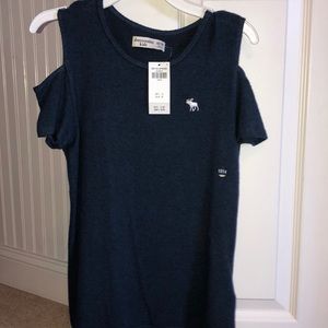 Blue off the shoulder Tee